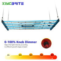 Shenzhen kingbrite x55 320w LM301H / LM281B + Pro mélange rouge 660nm uv ir spectre complet led élèvent la lumière par l'éclairage king brite