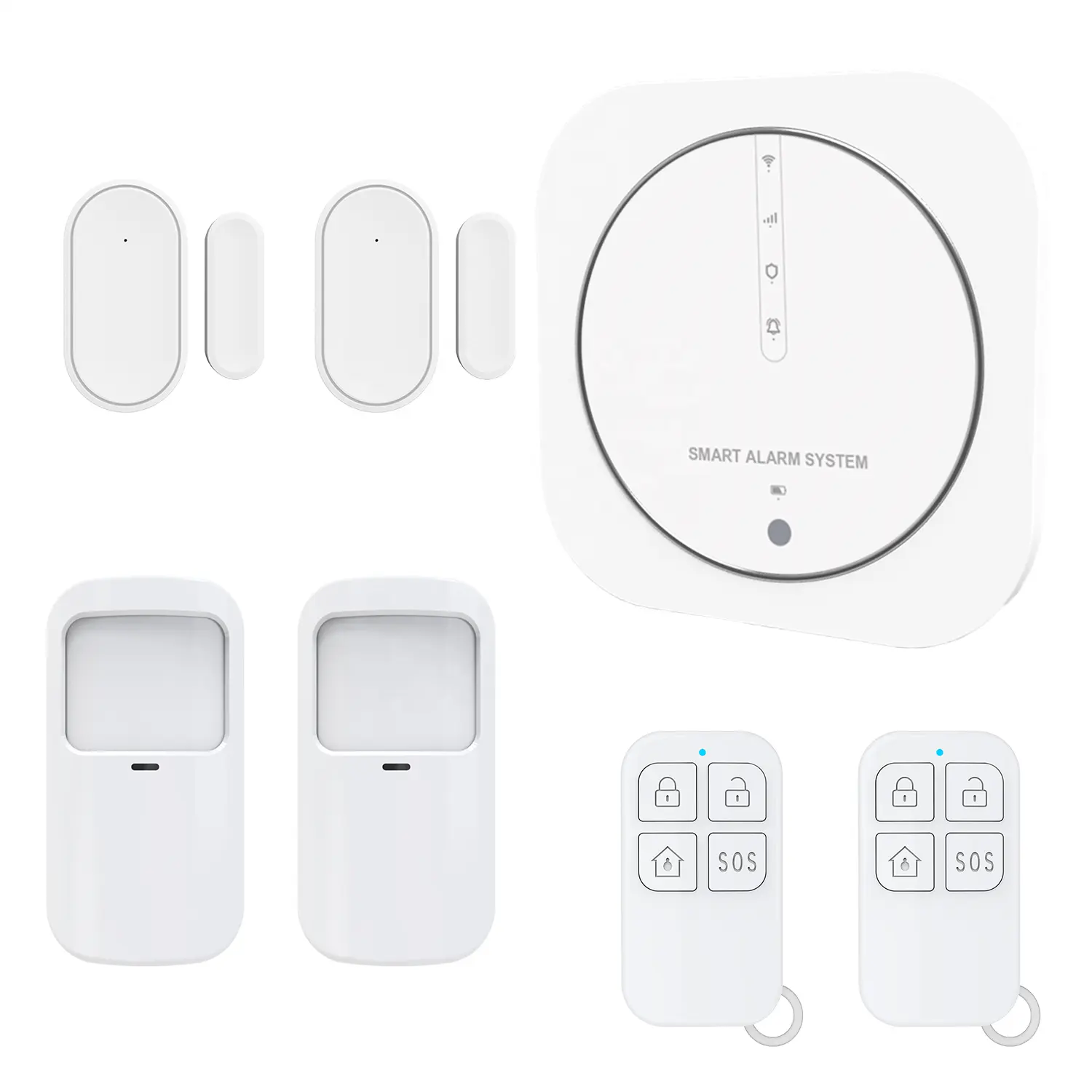 Smart Home Wireless WiFi-GSM Alarm System Powered by Tuya Works with Alexa Security Alarm System