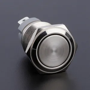 Copper Push Button Switch Momentary Metal Waterproof High Head 16mm Mounting 12 Volts Pushbutton 220V 12V 3A CE IP65