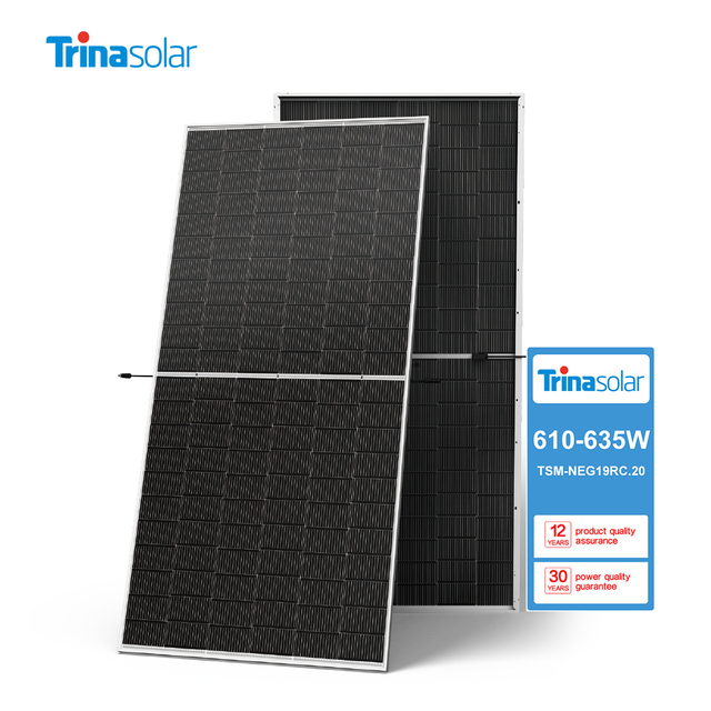 Trina N-type Bifacial 625W 620W 615W 610W 605W 600 Watt Double Glass Solar Panels for Solar Generator Power Station EU Stock