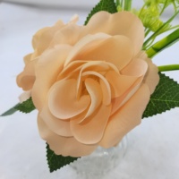 Roses artificielles Real Touch dans des plantes en pot en verre adaptées à la décoration de la maison, aux mariages, aux décorations de table de la Saint-Valentin