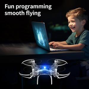 Dwi dellin โดรนบังคับวิทยุบังคับโปรแกรมควบคุมด้วยคอมพิวเตอร์โดรนสี่ใบพัดพร้อมไฟสำหรับเด็ก - Product Image 4