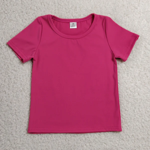พร้อมส่ง เสื้อยืดเด็ก Lopw Moq สวมใส่สบาย เสื้อโยคะแขนสั้นสำหรับเด็กผู้หญิงช่วงฤดูร้อน - Product Image 5