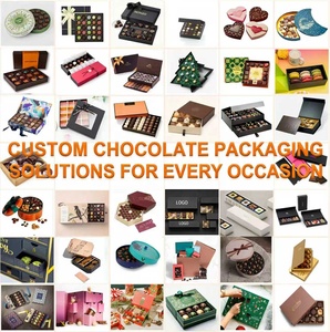Cajas de Trufas de Chocolate de Dubái de Papel Duro Reciclable con Laminación Mate y Logotipo Personalizado, Embalaje Rígido con Insertos, Regalo de Dulces Gratis - Product Image 2