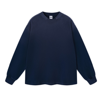 T-shirt Homme Manches Longues 350G Personnalisé Effet Vieilli Couleur Vintage Lavé Style Américain Rétro Délavé Coupe Ample pour Fabricants de Vêtements