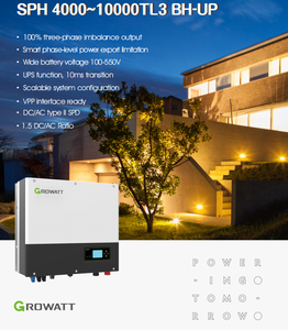 อินเวอร์เตอร์พลังงานแสงอาทิตย์ Growatt 3 เฟส รุ่น <span class=keywords><strong>SPH</strong></span> 4000 5000 6000 8000 10000 TL3 BH แบบไฮบริด สำหรับใช้ในบ้าน ระบบออนกริด/ออฟกริด - Product Image 6