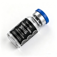 Étiquettes autocollantes imperméables en vinyle haute adhérence pour flacons de peptides 215 ml, autocollants cosmétiques personnalisés avec logo pour emballage de contenants de poudre de peptides