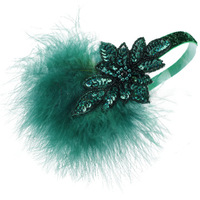 LOWOSAIWOR Feder-Pailletten 1920er Jahre Gatsby-Stirnband für Damen Erwachsenen-Party-Kopfschmuck Modell 16 Einzeln Verpackt ODM-Lieferung