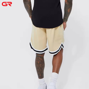 Breathable Quick Dry 100% Polyester Summer Custom Printed Stripe Bottom <strong>Tailored</strong> <strong>Men's</strong> Mesh Elastic Waist Basketball <strong>Shorts</strong> - Product Image 4