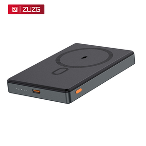 ZUZG Custom Logo Aluminum Alloy 5000mAh/10000mAh 15W Ultra Thin Magnetic Wireless <strong>Power</strong> Bank Fast Charging - Product Image 1