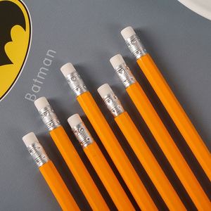 Ensemble de crayons à mine graphite jaune avec impression de logo personnalisé, crayons hexagonaux standard de 7 pouces, design personnalisé - Product Image 4