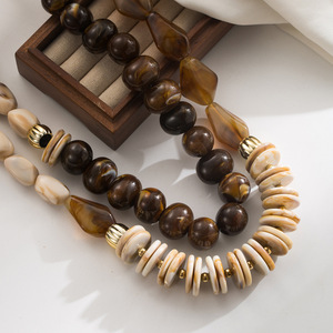 Collar de Cuentas de Resina de Lujo Retro Grueso para Mujer, Joyería de Moda Kaimei 2026, Nuevo Collar de Cuentas para Invierno, Cadena para Suéter - Product Image 2