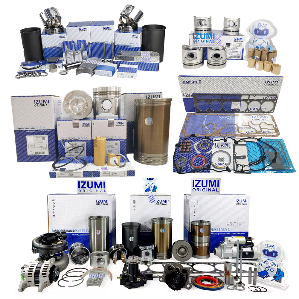 Izumi GuangZhou 320c C10 C13 C15 C18 C6.6 motor yedek parçaları tırtıl için tam conta silindir Piston tamir kiti takım