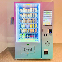 Distributeur automatique de jus Focusvend avec écran tactile de 21 pouces, réfrigérateur et ascenseur, paiement par carte, logo personnalisé