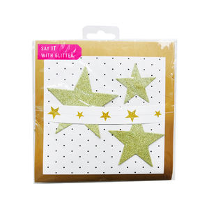 Ghirlanda di Stelle in Carta Glitterata Dorata 608064, Stile Moderno e Semplice, Decorazione per Feste Natalizie e Capodanno - Product Image 4
