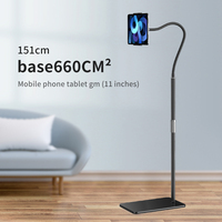 Support de sol pour tablette L6 réglable col de cygne flexible et base en aluminium stable pour Smartphones et tablettes matériau métallique durable