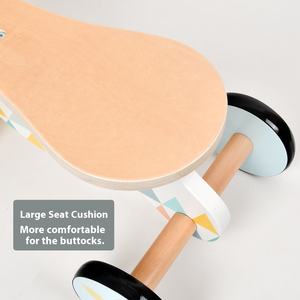 Yaş-uygun anti-rollover dört tekerlekten binmek-bebekler için denge aracı 3-7 yaşında Pedalless ayı ahşap sürgülü oyuncak Unisex - Product Image 5