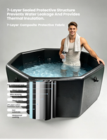 Baignoire à glace gonflable pliable en plastique épais pour 1 personne adulte, pour la cryothérapie