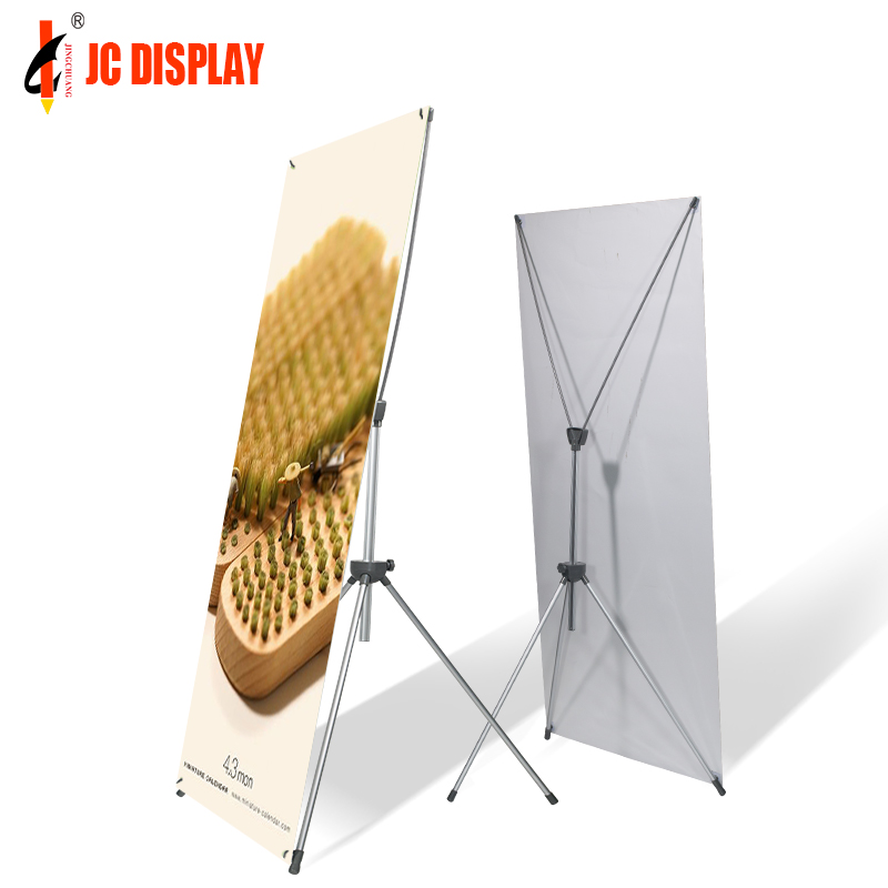 Dual-Size Professional X Stand 60x160cm or 80x180cm Banners with Micrometer Height Control