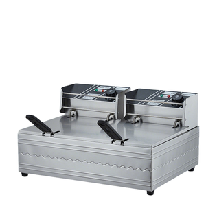 Friteuse électrique industrielle en acier inoxydable pour comptoir de restaurant, idéale pour les beignets, les frites et les gâteaux - Product Image 1
