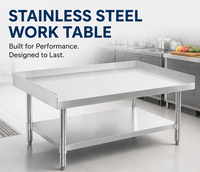 Table de travail robuste en acier inoxydable 430 personnalisée, 24 pouces, pour cuisine commerciale – Vente chaude usine à prix réduit