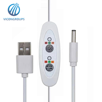 Thermostat intelligent USB, 3 niveaux, personnalisé, avec interrupteur de réglage du temps, commutateur ligne