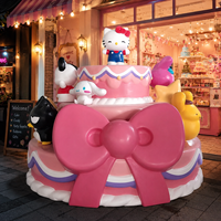 Grande Statue de Personnage Mignon en Résine Écologique Peinte à la Main pour Décoration de Vitrine de Pâtisserie