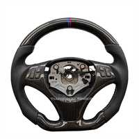 Volant en fibre de carbone personnalisé pour BMW Série E E90 E60 E46 E92 E39 X5 E70 X6 E71 E82 E93 E36 E91 E46 E53 M3 E63 avec palettes de commande