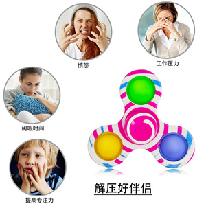 ของเล่นฝึกประสาทสัมผัสของเล่นแบบกดป๊อปฟิงเกอร์สปินเนอร์มือแบบเรียบง่ายเป็นมิตรต่อสิ่งแวดล้อมทำจากพลาสติกออกแบบได้ตามต้องการ - Product Image 6