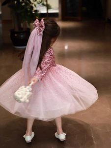 Vestido de Princesa de Malla <span class=keywords><strong>para</strong></span> Niñas, Forrado de Felpa <span class=keywords><strong>para</strong></span> Invierno, <span class=keywords><strong>Elegante</strong></span> con Lentejuelas y Cuentas, Estampado, <span class=keywords><strong>para</strong></span> Cumpleaños, Traje de <span class=keywords><strong>Año</strong></span> <span class=keywords><strong>Nuevo</strong></span> de Elsa <span class=keywords><strong>para</strong></span> Niñas Pequeñas - Product Image 3