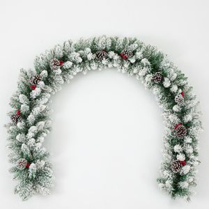 <b>Christmas</b> flower head, <b>Christmas</b> wreath, flocked <b>Christmas</b> decorations, hot-selling <b>Christmas</b> red berries, pine cones, rattan - Product Image 2