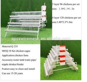 Mozambique 160 oiseaux couche poulet cage/batterie cage pour poule cage oeuf production ferme avicole - Product Image 3