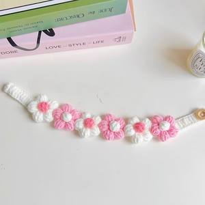 قطع هودي كروشيه منسوجة يدويًا ، أوشحة قلادة صغيرة ، كلب قابل للتعديل/(مع أقواس)-للزينة الاحتفالية - Product Image 2