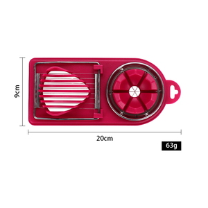 Accesorio de Cocina Portátil de Alta Calidad, Cortador de Huevos de Acero Inoxidable Moderno 2 en 1 con Base de Plástico para Huevos Cocidos y Uso Doméstico - Product Image 6