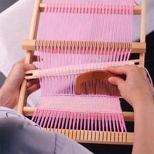 Tự làm kim may công cụ tay máy dệt kim dệt Loom Kit gỗ tấm thảm dệt gỗ đa thủ công dệt Loom - Product Image 2