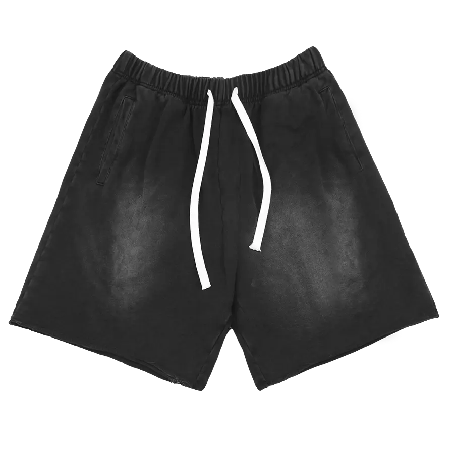 Benutzer definierte Sweat Shorts Französisch Terry Fleece Schwere Baumwolle Casual Gym Running Fitness Vintage Acid Wash Shorts für Männer