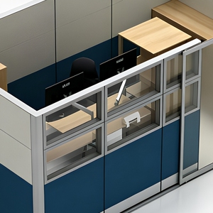Pared Divisoria Modular para <span class=keywords><strong>Oficina</strong></span>, Sistema de Partición de Vidrio para <span class=keywords><strong>Oficina</strong></span>, Marco de Aluminio, Divisor de Estación de Trabajo Moderna para <span class=keywords><strong>Oficina</strong></span> - Product Image 6