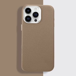 Top Grain pelle avvolta custodia senza fili ricarica labbra protezione Custom in metallo pulsanti comandi per iPhone 16 16pro 16 plus - Product Image 2