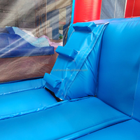 Château gonflable en PVC avec toboggan arc-en-ciel, location commerciale, fabrication OEM