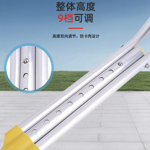 Béquilles pliantes en alliage d'aluminium, réglables en hauteur dans les deux sens, paire, poignée souple en TPR, antidérapantes, aide à la mobilité médicale - Product Image 4