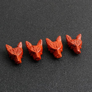 งานแกะสลักหัวหมาป่าขนาดเล็กจากหินโรสควอตซ์ ดรีมอะเมทิสต์ และคริสตัลอื่นๆ สำหรับขายส่ง เหมาะสำหรับเป็นของขวัญ - Product Image 6