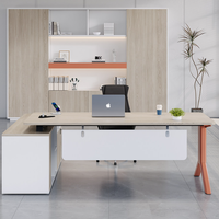 Nouveau bureau de direction en forme de L, moderne, luxueux, réglable, durable, avec tiroir à dossiers et garantie d'un an, fabriqué en bois