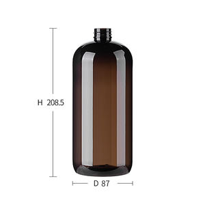 Plastic White Amber Round <strong>Bottle</strong> Customized Logo <strong>250ml</strong> 500ml 1000ml 1 Liter Cosmetic Packaging Screen Printing <strong>PET</strong> Lotion <strong>Bottle</strong> - Product Image 5