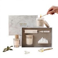 Coffret Cadeau Luxe Bougie Artisanale en Cire de Soja Parfumée Montagne et Diffuseur à Bâtonnets – Collection Parfums Haut de Gamme pour Aromathérapie Chambre