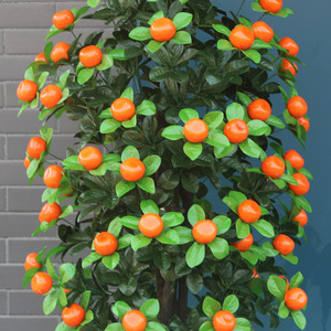 2023 nouvelle plante artificielle en pot décoration intérieure faux <span class=keywords><strong>arbre</strong></span> <span class=keywords><strong>fruitier</strong></span> 1.5 mètre poteau en bois <span class=keywords><strong>Kumquat</strong></span> Mandarin - Product Image 4