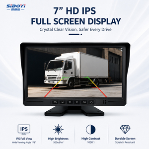 SIBOYI Monitor IPS de 7 Pulgadas 1080P, Sistema de Cámara de Reversa Impermeable para Camión/Caravana/Remolque con Visión Trasera - Product Image 2