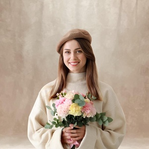 Backdrop abstrak krem bertekstur klasik, latar belakang Retro profesional potret latar belakang 2.4*3m/8x10ft - Product Image 2