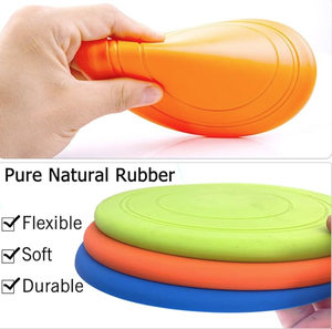 Düşük fiyat yumuşak Frisbeed <span class=keywords><strong>Pet</strong></span> oyuncaklar yuvarlak eğitim TPR uçan disk Bite dayanıklı Frisbeed köpek oyuncaklar eğitim köpek için Bite dayanıklı - Product Image 5