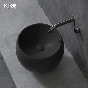 Recién llegado, lavabo y lavabo gris rectangular con forma de hormigón de cemento para baño, lavabo sanitario hecho en China - Product Image 2