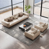 Canapé modulaire droit de luxe moderne italien vintage pour grand salon de villa/appartement